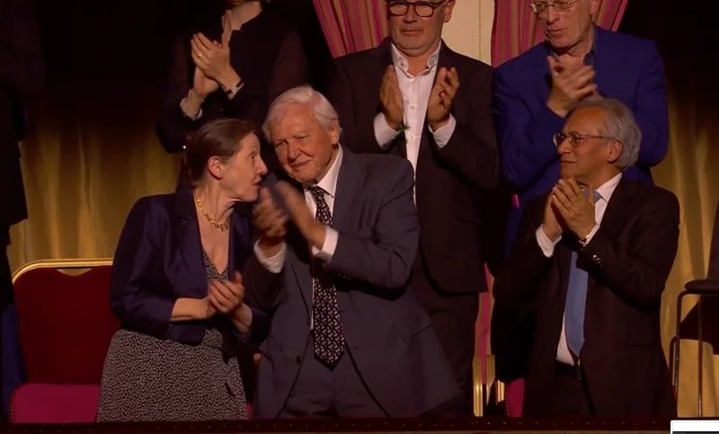Prince William moves audience with speech for David Attenborough at star-studded birthday event