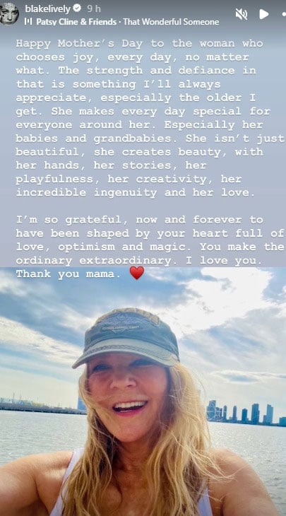 Blake Lively honors mom, mother-in-law in emotional tributes after legal settlement