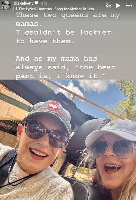 Blake Lively honors mom, mother-in-law in emotional tributes after legal settlement