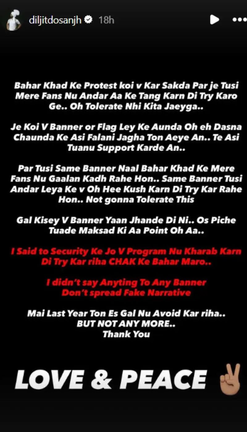 The Punjabi Indian singer finally reacts to Canadian concert scandal