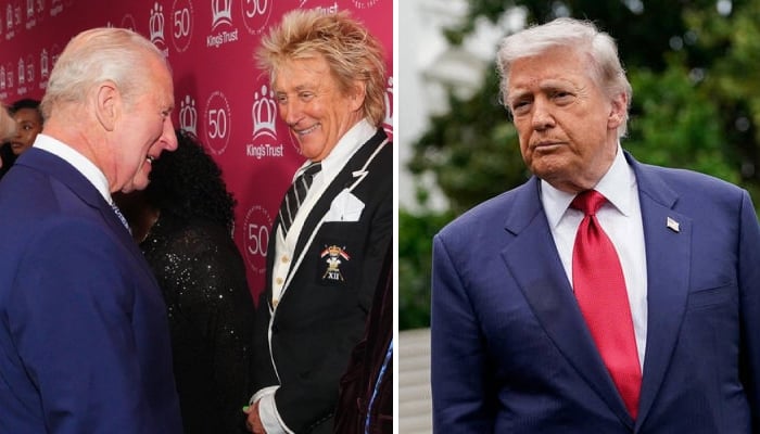 Rod Stewart mocks ‘rat bag’ Trump during candid chat with King Charles