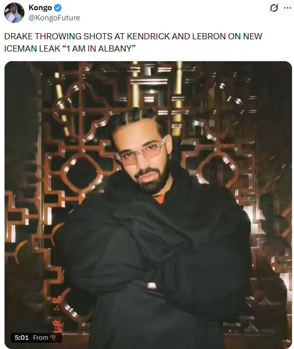 Drake’s ‘Iceman’: Major artist ‘dissed’ on rappers new leaked track