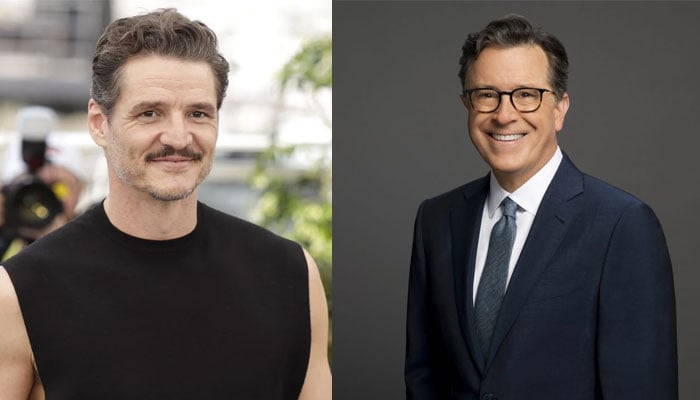 Pedro Pascals kiss with Stephen Colbert during live show shocks the internet
