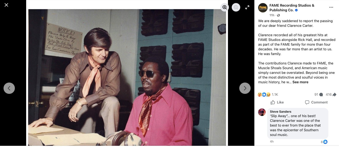 Clarence Carter, Strokin’ and Patches singer breathes his last at 90