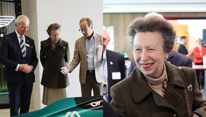 Princess Anne crosses paths with Aston Martin in surprise AMR Technology Campus visit