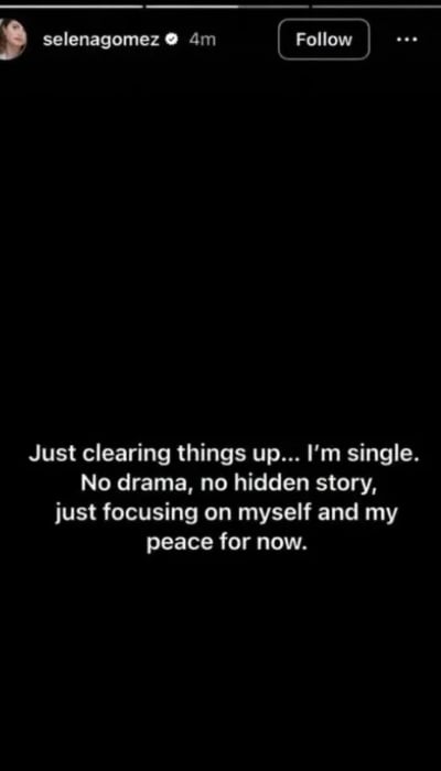 P.C.: Selena Gomez/Instagram Stories
