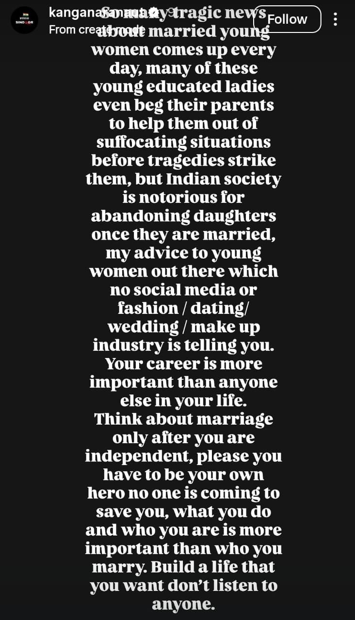 picture credit: Kangana Ranaut/ Instagram