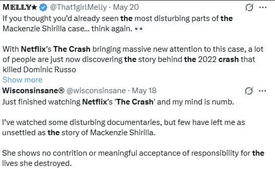 Netflix’s ‘The Crash’: Murder case documentary gets X disturbing reviews