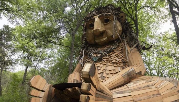 Pease Park Troll sculpture ‘Malin’ burns down, arson investigation underway