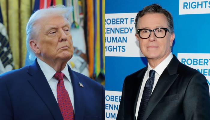 Trump’s AI video of tossing Stephen Colbert in dumpster sparks buzz