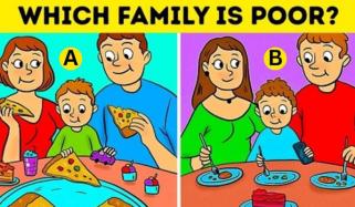 IQ ٹیسٹ: اس تصویر میں غریب خاندان کونسا ہے؟
