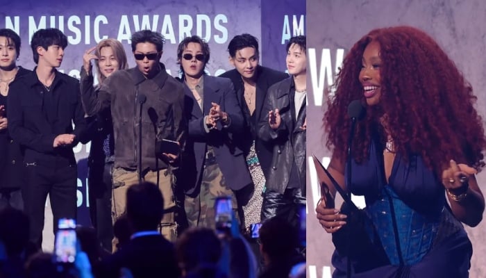 BTS, SZA share wholesome moment at 2026 American Music Awards: Watch