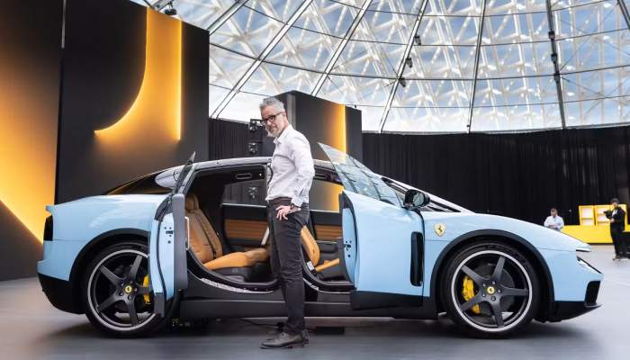 Ferrari unveils its first all-electric 4-door EV designed by Jony Ive