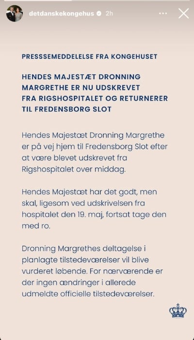 P.C. Danish Royal Family./Instagram stories