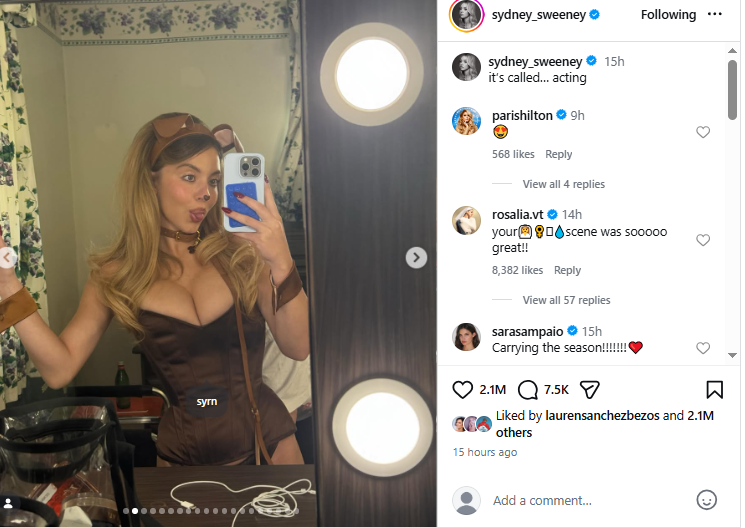 P.C. Sydney Sweeney / Instagram account