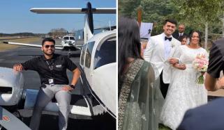 امریکا: شادی کے چند گھنٹوں بعد ہیلی کاپٹر حادثے میں بھارتی نژاد پائلٹ ہلاک، دلہن معجزانہ طور پر بچ گئی