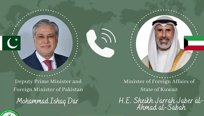 پاکستان اور کویت جاری سفارتی کوششوں کے مثبت نتائج کیلئے پرامید