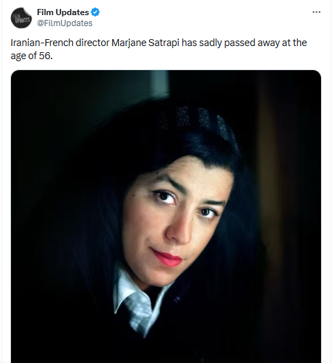 Marjane Satrapi: ‘Persepolis’ author dies at 56, cause of death revealed