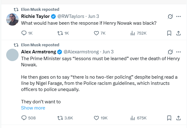 Starmer accuses Elon Musk of interfering in UK politics over Henry Nowak case