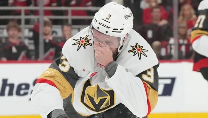 Brayden McNabb injured: Golden Knights defender struck by puck in Stanley Cup Final