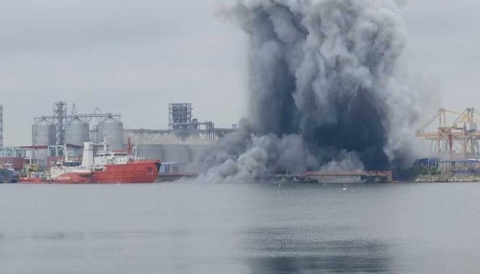 Marine drone explodes in Romanian port as Ukraine accuse Russia of jamming vessel