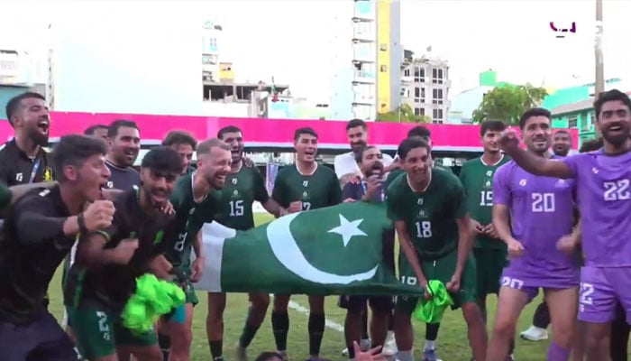 افغانستان کو شکست دیکر پاکستان مالدیپ گولڈن جوبلی فٹبال ٹورنامنٹ کے فائنل میں پہنچ گیا