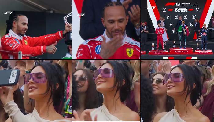 Lewis Hamilton celebrates Monaco P2 with hug, flying kiss for Kim Kardashian