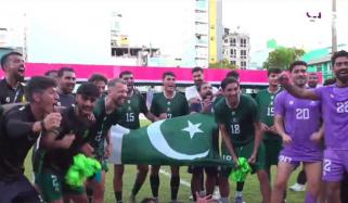 افغانستان کو شکست دیکر پاکستان مالدیپ گولڈن جوبلی فٹبال ٹورنامنٹ کے فائنل میں پہنچ گیا