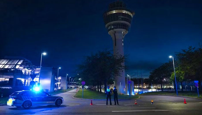 Flights were suspended at Munich Airport, Germany, on Sunday evening.