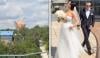 دلہا دلہن کے فوٹو شوٹ کے دوران یوکرین نے روس کا ڈرون تباہ کردیا