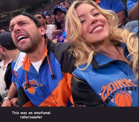 Sydney Sweeney, Scooter Braun celebrate Knicks win in heartfelt moments: best game ever