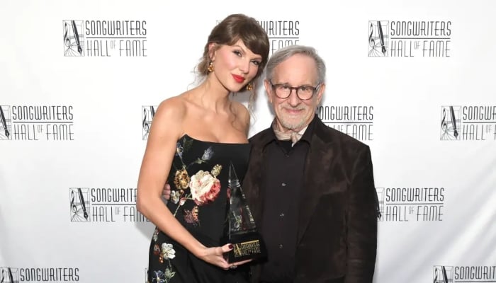 Taylor Swift, Travis Kelce, Steven Spielberg create unexpected crossover moment