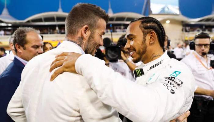 David Beckham hails Lewis Hamilton ‘a winner’ after Ferrari debut victory