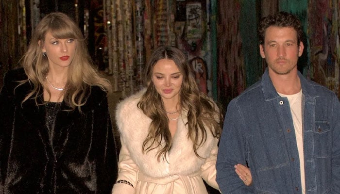 Taylor swift with Keleigh Sperry Teller and her actor husband Miles Teller