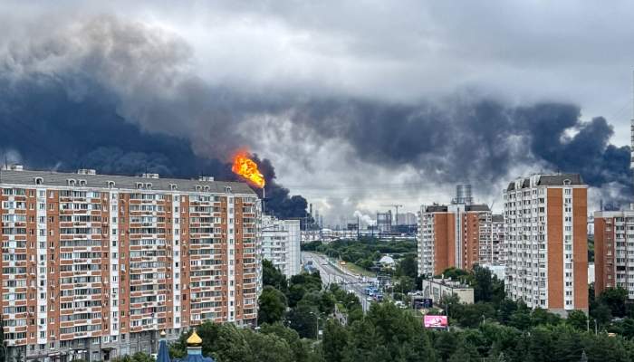 Moscow oil refinery up in flames after Ukrainian’s largest drone attack