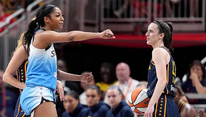 Caitlin Clark fans hit out at Angel Reese for mocking Fever star: ‘Bully’