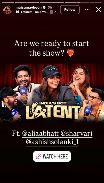 P.C. Samay Raina/Instagram Stories