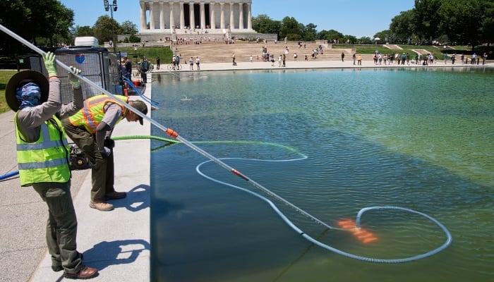 Trump calls out vandalism of Reflecting Pool following renovation failure