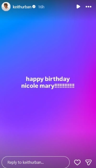 P.C. Keith Urban/Instagram Stories