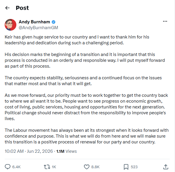 Andy Burnham: Here’s all you need to know about UK’s next PM