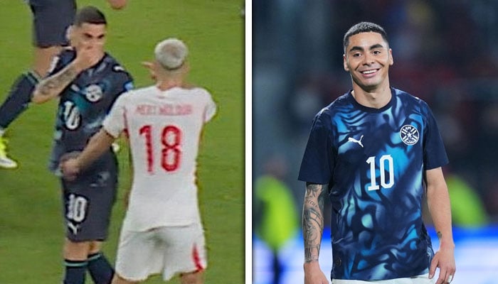 پیراگوئے کے فٹبالر میگوئل المیرون ایک میچ کیلئے معطل
