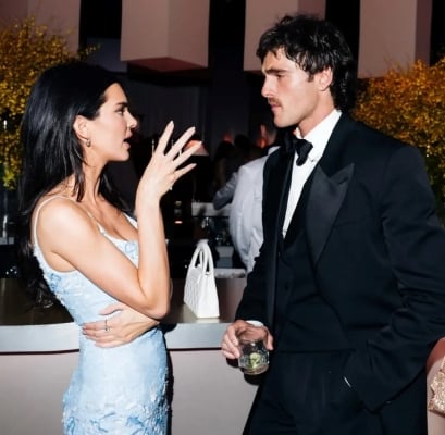 Kendall Jenner and Jacob Elordi at Vanity Fair Oscars after-party