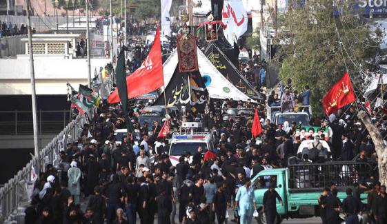 یوم عاشور پر ملک بھر میں شبیہ علم اور ذوالجناح کے جلوس برآمد