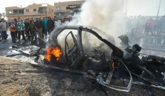 وسطی غزہ میں اسرائیلی حملہ، 3 فلسطینی پولیس اہلکار شہید