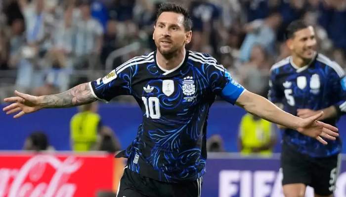 Lionel Messi celebrates new World Cup record after Argentina win over Jordan
