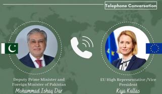 اسحاق ڈار اور کایا کالاس کا ٹیلیفونک رابطہ، خطے کی صورتحال پر تبادلہ خیال