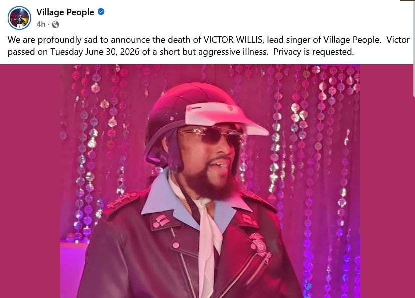 Victor Willis, Village People lead singer, dies at 74 after ‘aggressive illness’
