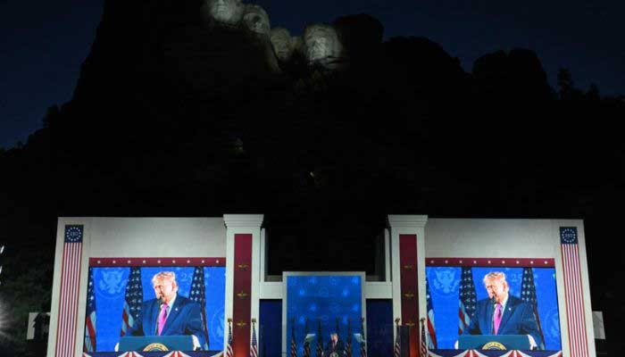 Trump warns of ‘communist menace at’ Mount Rushmore
