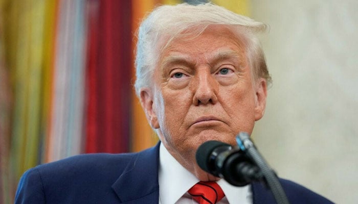 امریکی صدر ڈونلڈ ٹرمپ—فائل فوٹو