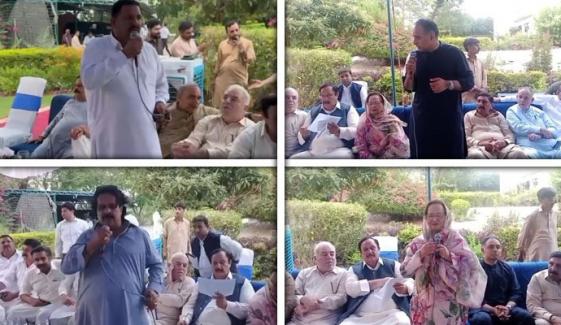 مسلم لیگ ن کا ضلع جہلم میں انتخابی مہم کے حوالے سے جائزہ اجلاس